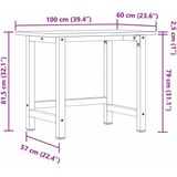 Werkbank - Beukenhout - Gepubliceerd Metaal - Groot Werkgebied