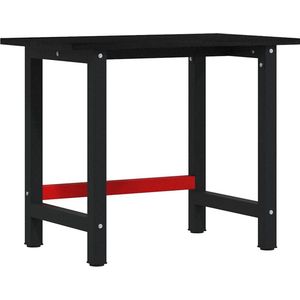 Werkbank - Massief Eikenhout - Gepowdercoat Metaal - Groot Werkgebied