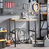 Werkbank - Massief Beukenhout - Gepoeerd Metaal Frame - Groot Werkgebied