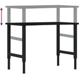 vidaXL - Werkbank - Donkerbruin - Eikenhout - 100x60 cm