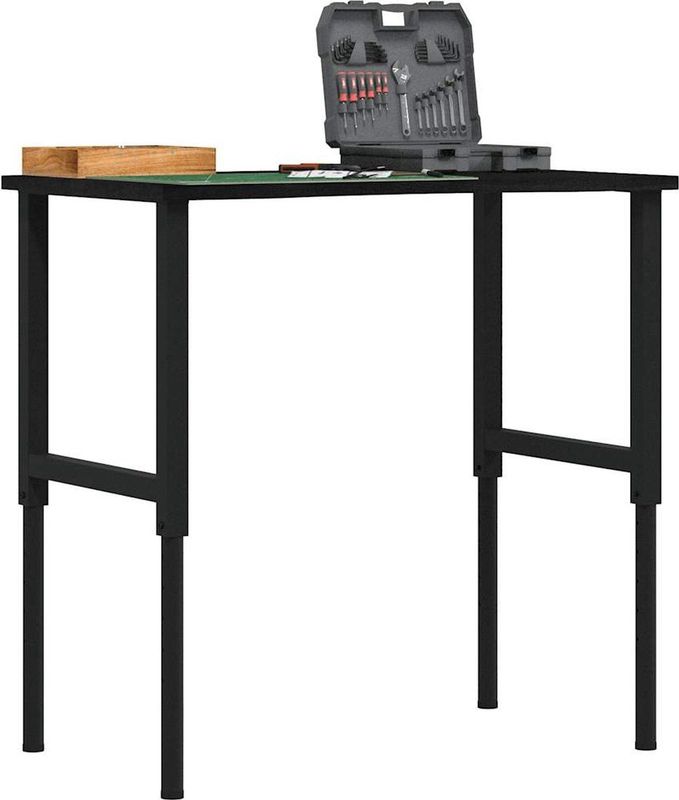 vidaXL - Werkbank - Donkerbruin - Eikenhout - 100x60 cm