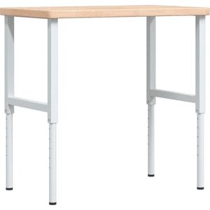 Werkbank - Eikenhout - Gepubliceerd Metaal - Stabiel en Duurzaam