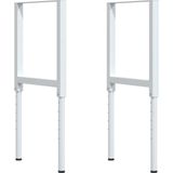 Werkbank - Massief Beukenhout - Gepoeiercoat Metaal - Groot Werkgebied