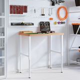 Werkbank - Massief Beukenhout - Gepoeiercoat Metaal - Groot Werkgebied