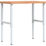 Werkbank - Massief Beukenhout - Gepoeiercoat Metaal - Groot Werkgebied