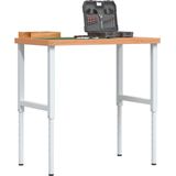 Werkbank - Massief Beukenhout - Gepoeiercoat Metaal - Groot Werkgebied
