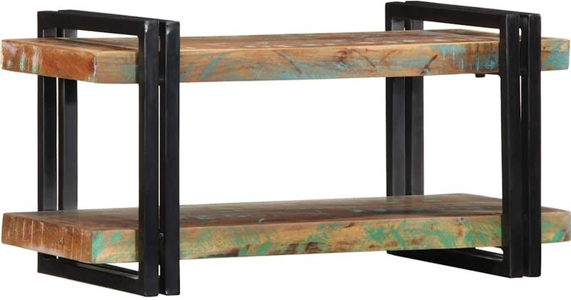 Wandschap - Massief Gerecycled Hout - Ruimtebesparend - Unieke Uitstraling