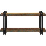 vidaXL - Wandschap - Massief Gerecycled Hout - Meerkleurig