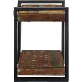 vidaXL - Wandschap - Massief Gerecycled Hout - Meerkleurig