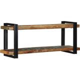 vidaXL - Wandschap - Massief Gerecycled Hout - Meerkleurig