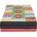 vidaXL - Wandplank - Meerkleurig - Natuurlijke Hout - Geometrisch Ontwerp