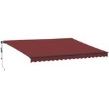 vidaXL - Luifel - automatisch - uittrekbaar - 450x300 - cm - bordeauxrood