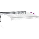 vidaXL Luifel automatisch uittrekbaar 300x250 cm antraciet en wit
