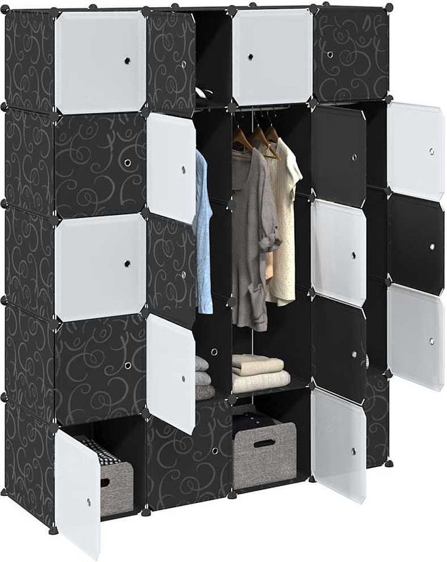 Schoenenrek - Hout - Zwart - 5 Laags