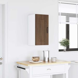 vidaXL Keukenwandkast Kalmar bewerkt hout bruin eikenkleur