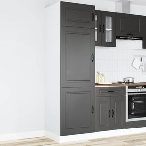 Küchenschrank Kalmar Schwarz Holzwerkstoff vidaXL