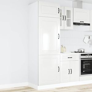 vidaXL - Keukenkast Kalmar - Hoogglans Wit - Bewerkt Hout