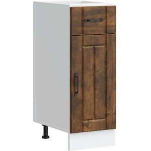 vidaXL - Keuken - onderkast - Lucca - bewerkt - hout - gerookt - eikenkleurig