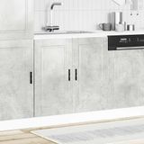 vidaXL Spoelbakonderkast Porto 80x46x81,5 cm bewerkt hout betongrijs