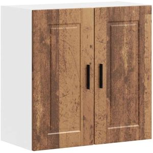 vidaXL Keukenwandkast Porto bewerkt hout oud houtkleurig