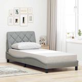 Vidaxl - Bettgestell ohne Matratze Hellgrau 80x200 cm Stoff
