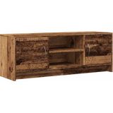 vidaXL - Tv-meubel - 102x30x37,5 - cm - bewerkt - hout - oud - houtkleurig