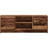 vidaXL - Tv-meubel - 102x30x37,5 - cm - bewerkt - hout - oud - houtkleurig