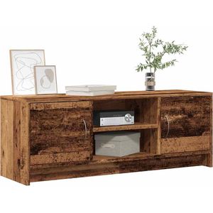 vidaXL Tv-meubel 102x30x37,5 cm bewerkt hout oud houtkleurig