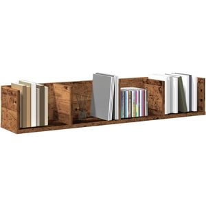 vidaXL CD-Wandregal Altholz-Optik 100x18x18 cm Holzwerkstoff
