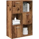 vidaXL - Boekenkast,5x30x90 - cm - bewerkt - hout - oud - houtkleurig