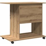 vidaXL Computerbureau - Bewerkt Hout - Eikenkleur - Ruimtebesparend