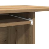 vidaXL Computerbureau - Bewerkt Hout - Eikenkleur - Ruimtebesparend
