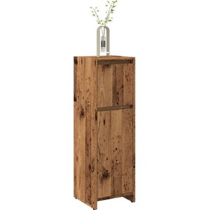 vidaXL Badkamerkast 30x30x95 cm bewerkt hout oud houtkleurig