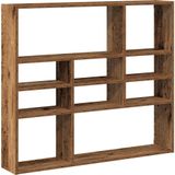 Vidaxl - Wandregal Altholz-Optik 90x16x78 cm Holzwerkstoff