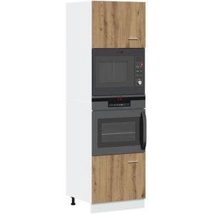 vidaXL - Magnetronkast Lyon - Hout - Ambachtelijk Eiken - 4 Schappen