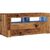 Vidaxl - TV-Schrank mit LED-Leuchten Altholz-Optik 90x35x40 cm