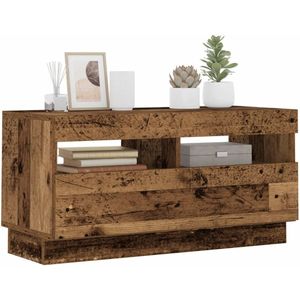 vidaXL TV-Schrank mit LED-Leuchten Altholz-Optik 80x35x40 cm