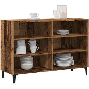 vidaXL - Dressoir - 103,5x35x70 - cm - bewerkt - hout - oud - houtkleurig