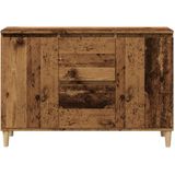 vidaXL Dressoir 102x35x70 cm bewerkt hout oud houtkleurig