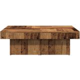 vidaXL Salontafel 90x90x28 cm bewerkt hout oud houtkleurig