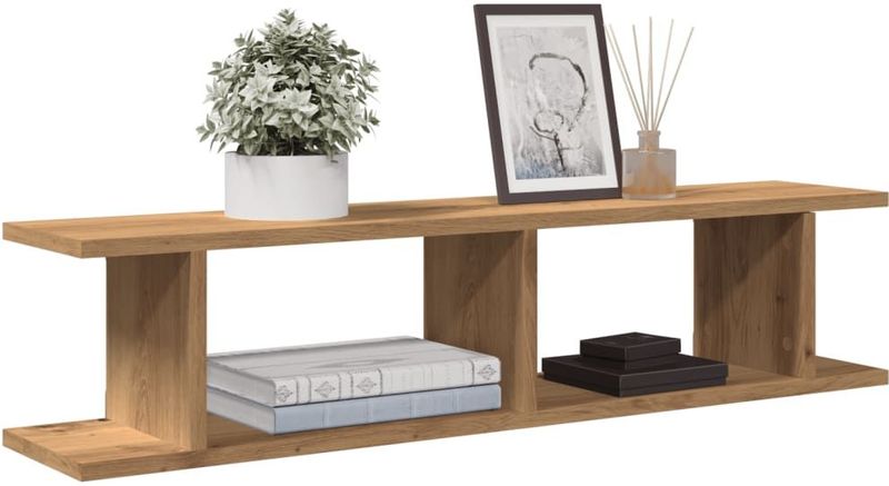 vidaXL Wandregale 2 Stk. Artisan-Eiche 90x18x20 cm Holzwerkstoff