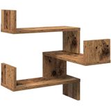 Vidaxl - Wand-Eckregal Altholz-Optik 40x40x49,5 cm Holzwerkstoff