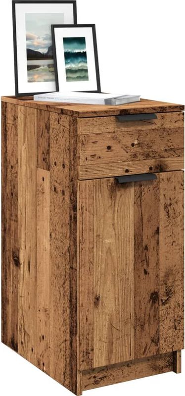 vidaXL Bureau - Houtkleurig - Bewerkt Hout - Stabiel en Duurzaam