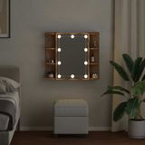 Spiegelschrank mit led Artisan Eichen-Optik 70x16,5x60 cm Vidaxl