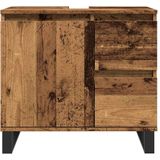 Waschbeckenunterschrank Altholz-Optik 65x33x60 cm Holzwerkstoff Vidaxl
