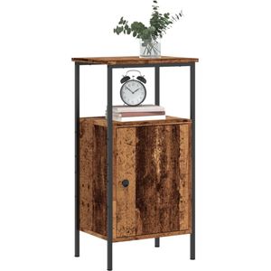 vidaXL Nachtkastje - Bewerkt Hout - Oud Houtkleurig