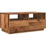 vidaXL Salontafel met LED-verlichting 90x49x40 cm oud houtkleurig
