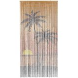 vidaXL - Insectengordijn - Bamboe - Palmboom Print - 100x200 cm