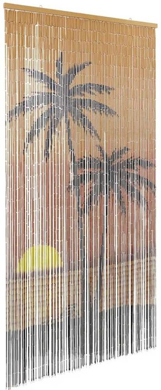 vidaXL - Insectengordijn - Bamboe - Palmboom Print - 100x200 cm