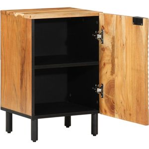 Badkamerkast Zwart Eiken 30x30x190 cm Houtmateriaal